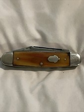 Antique Remington 3 Blade Cattle Knife, Acorn Badge, Punch Blade, 1935-40  picture
