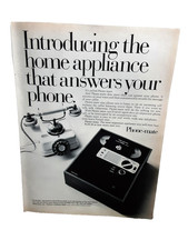 1973 Phone-Mate Print Ad Home Appliance Answering Machine Vintage Tech picture