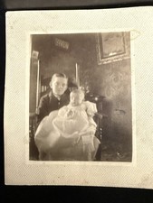 Vintage Antique Post Mortem Photo Infant Child Victorian Mourning Cabinet Card picture