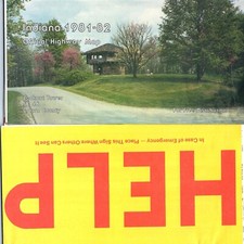 1981-82 Indiana Official Highway Road Map Retro Vtg Free STOP Emergency Sign 8D picture