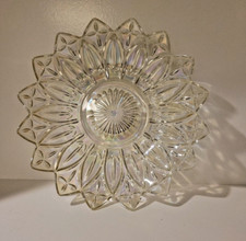 Vintage Federal Petal Iridescent Glass Bowl 10 1/4