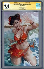 2023 STREET FIGHTER SWIMSUIT #1 CGC 9.8 SS SIGNED EJIKURE VIRGIN VARIANT LOW POP picture