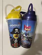 LEGOLAND Florida Souvenir Cup 24 Oz. Insulated Cup & Straw Collectible SET OF 2 picture