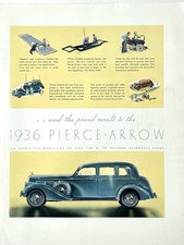 1935 Ad (10 3/4  X 14 inches) 1936 Pierce Arrow Surpassing Beauty and Luxury picture