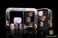 Warmachine: Dusk House Kallyss Official Dice Set Handcrafted by Baron of Dice picture