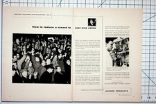 1954 Hughes Electronics Ad Vintage Magazine Page Crowd Radio Signal Filter picture