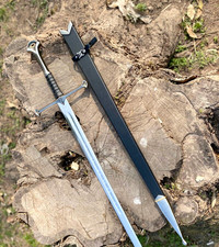 Aragorn Sword Narsil Anduril Replica, Lord Of The Rings w/ Wall Mount & Scabbard picture