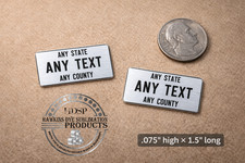Custom RC License Plate Set 1/10 Scale Car Tag Personalized Text Aluminum picture