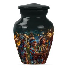 Tribe Man Remembrance: Timeless Memorial Burial Cremation Urn Keepsake picture