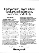 Honeywell and Union Carbide increase productivity Original Vintage Print Ad picture