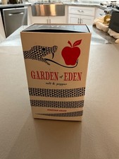 JONATHAN ADLER GARDEN OF EDEN SALT PEPPER SHAKER SET SNAKE APPLE PORCELAIN picture