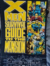 Vintage X-Men Survival Guide to the Mansion Marvel Comics Spiral Book 1990s picture