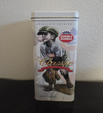 Vintage Dubble Bubble Classic Collection Metal Tin 10oz Baseball Boy Retro 2002 picture
