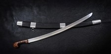 Shashka Sword Handmade Spring Steel 5160 Russian Cossack Shashka With Sheath 37' picture