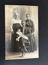 Older Woman with Family RPPC Postcard picture