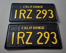 1963 Vintage ORIGINAL California License Plates 1964 1965 1967 1968 1969 1966 picture
