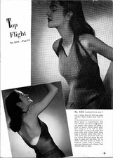 Vintage 1940s Women Top Flight Halter Top #1314 Knitting Pattern B&W Print AD picture