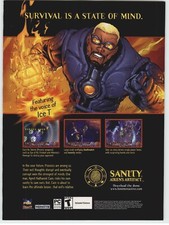 Sanity: Aiken's Artifact PC Video Game Art 2000 Vintage Print Ad Poster picture