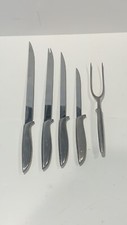 Gerber Knife Set VTG Excalibur 4 Knives & Carving Fork Legendary Blades picture