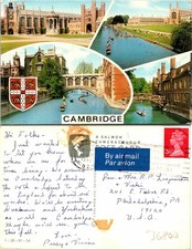 Cambridge England Postcard Used (36800) picture