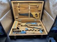 Vintage Handy Andy Carpenters Tool Chest Wooden Box & Tools Set Skil-Craft  picture