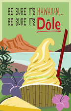 1986 Disneyland Dole Whip Pineapple Enchanted 11 x 17 Tiki Room Poster picture