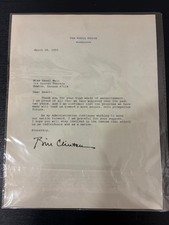 Bill Clinton White House Letter March 1995 Presidential Correspondence Signed picture