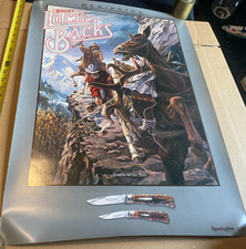 REMINGTON KNIFE POSTER Bullet Lock-Backs LW Duke Trouble on the Trail 28x20 picture