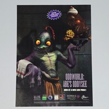 Oddworld Abe's Oddysee PlayStation PS1 Authentic Magazine Ad picture