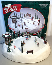 Mr Christmas Holiday Skaters Animated Musical Victorian Ice Rink - TESTED picture