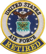 USAF UNITED STATES AIR FORCE RETIRED MILITARY VETERAN IRON ON PATCH picture