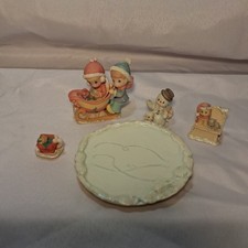 2000 Enesco Precious Moments Kids On Sleigh Mini Tea Set Set Of 8 picture