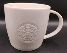 2009 Starbucks New Bone China Venti Wide Rim 3D Embossed Siren Medallion Mug picture
