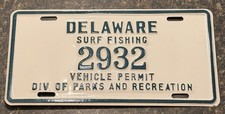 1980 Delaware Surf Tag Number 2932 Never Issued Perfect Condition picture