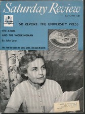 SATURDAY REVIEW Laura Fermi Atom & Workingman John Lear 5/4 1957 picture