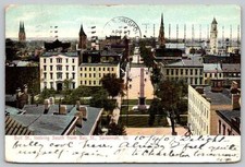 Savannah Georgia Bull Street looking South from Bay Street Postcard 1907 UNDB picture