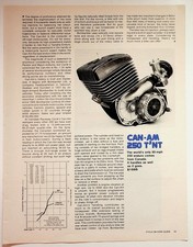 CAN-AM 250 T'NT Motorcycle Vintage 1970s Magazine Ad Article Engine Photo picture