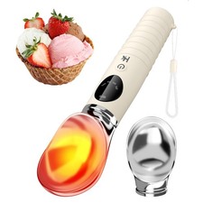 Heated Ice Cream Scoop Rechargeable with 4-Temp Settings, LED Display, IPX6 picture
