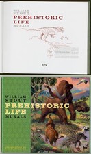 William Stout Signed PREHISTORIC LIFE + Original Dinosaur Art Sketch T-Rex picture