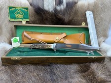 1990 Puma 6376 Big Bowie Knife Stag Handle & Sheath Presentation Box Nice Mint picture
