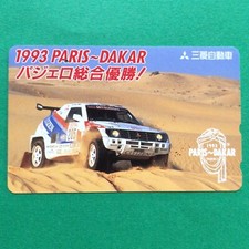 Mitsubishi PAJERO 1993 Paris Dakar Rally win Phone Card Race car teleca Japan picture