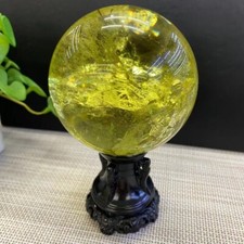 2.2lb Top Natural Rainbow Citrine Quartz Sphere Carved Crystal Ball Reiki Gem picture