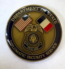 Diplomatic Security Special Agent Paris challenge coin picture