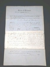 Antique 1856 Vermont Legal Writ Woodstock Windsor Co Land Dispute Norman William picture