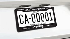 Thrasher BARBED WIRE SKATE AND DESTROY License Plate Frame BLACK picture