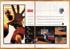 NBA Shoot Out Sony PS - 2 Page Game Print Ad / Poster Promo Art 1996 picture
