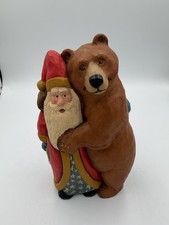 1996 House Of Hatten Santa Bear Hug Figurine Susan M Smith LTD ED 2147/5000 READ picture