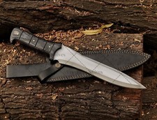 HANDMADE RE4 LEON KENNEDY KNIFE D2 STEEL TOOL RESIDENT EVIL 4 WITH SHEATH US-01 picture