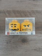 LEGO 2” Salt and Pepper Shaker Set Male Faces Yellow #4493792 NEW picture
