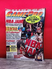 Vintage GamePro Magazine March 1994 NBA Jam Sonic 3 Mortal Kombat II W/ POSTER picture